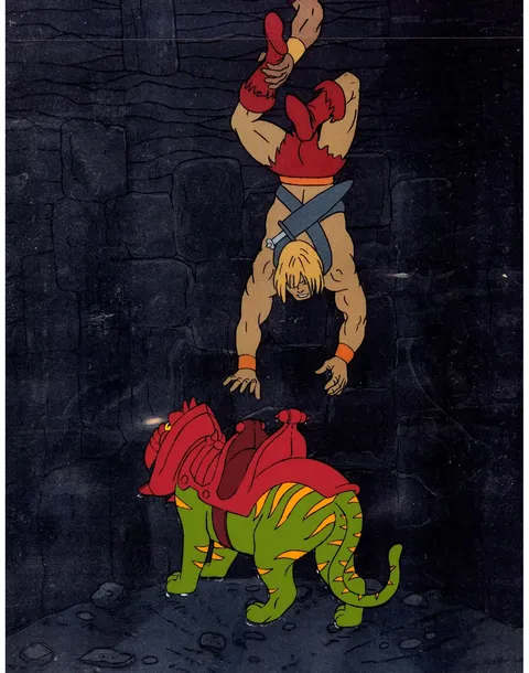 He-Man Battle Cat Production Cel and Animation Drawing Group of 5(Filmation, 1983). (Total: 5 Original Art)