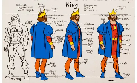 He-Man King Randor Color Model Cel (Filmation, 1983)