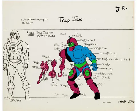 He-Man Trap Jaw Color Model Cel (Filmation, 1983)