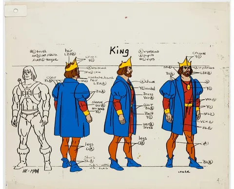 He-Man King Randor Color Model Cel (Filmation, 1983)