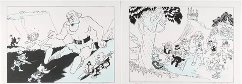 Carl Barks Before He Became the Duck Man Limited Edition Prints #PP 7/15 Set of 2 (International Museum of Cartoon Art