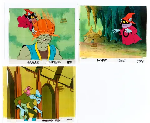 He-Man and the Masters of the Universe Orko and Others Production Cel Setup Group of 3 (Filmation, 1984). (Total: 3 Orig