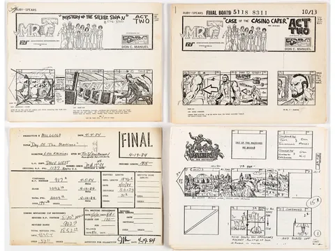 Mr. T and He-Man and the Masters of the Universe Printed Storyboards Group of 3 (Ruby-Spears, 1983-84). (Total: 3 Items)