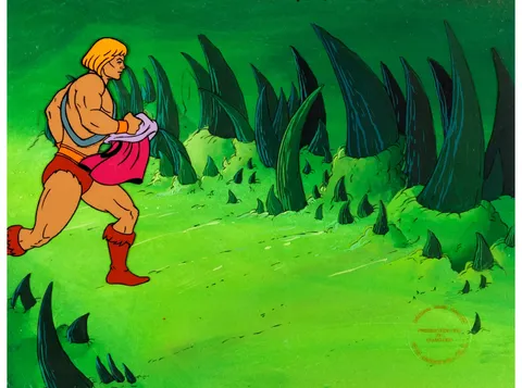 He-Man and the Masters of the Universe Original Production Cel and Background (Filmation, 1983)