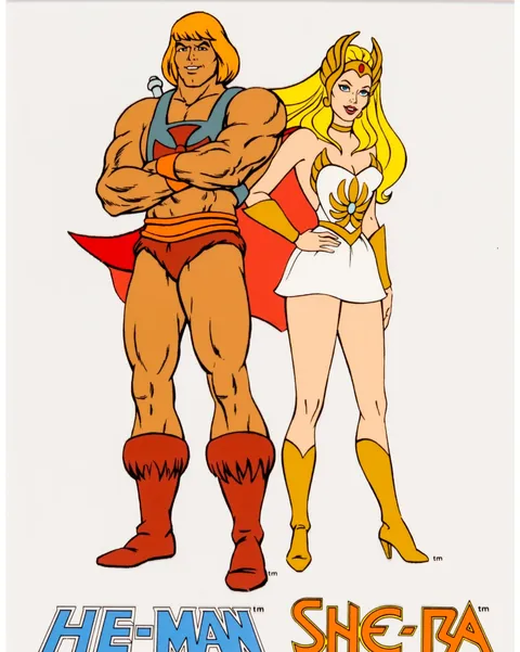 He-Man and the Masters of the Universe He-Man and She-Ra Publicity Cel (Filmation, c. 1985)