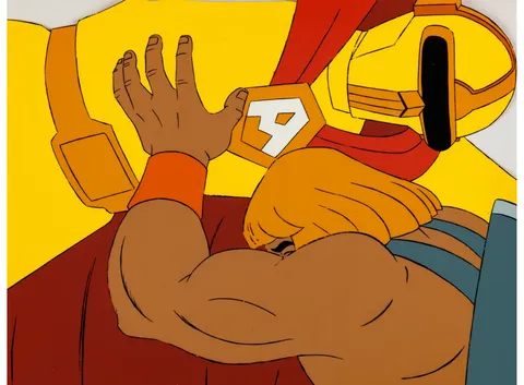 He-Man and the Masters of the Universe "Return of Evil" He-Man and Aremesh Production Cel (Filmation, c. 1983-
