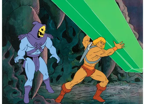 He-Man and the Masters of the Universe He-Man and Skeletor Production Cel Scene (Filmation, 1984/1983)