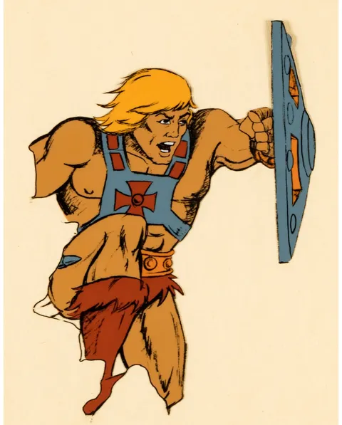 He-Man and the Masters of the Universe Original Production Cel Featuring He-Man From a Mattel Toy Commercial (Filmation
