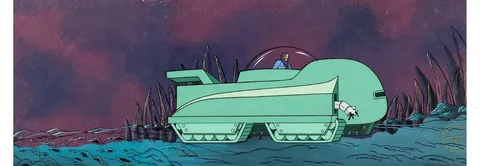 He-Man and the Masters of the Universe RARE "Teela's Trial" Skeletor and Battlewagon Production Cel Setup with