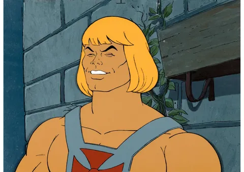 He-Man and the Masters of the Universe He-Man Original Production Cel Setup with Painted Background (Filmation, 1983)