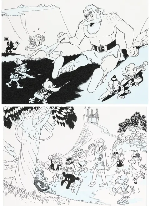 Art of Carl Barks - Before He Became the Duck Man Signed Limited Edition Lithograph Prints #3/15 Group of 2 (Internation