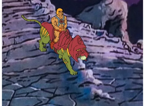 He-Man and the Masters of the Universe He-Man and Battle Cat Production Cel (Filmation, c. 1983-85)