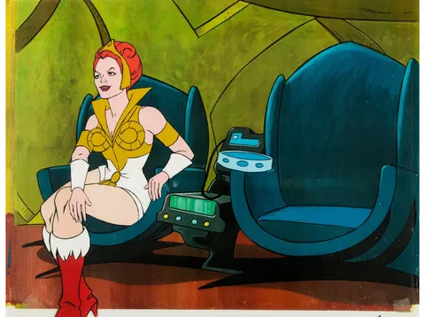He-Man and the Masters of the Universe Episode 2 Season #1, Production Cel MU6, Printed Background (Filmation Associates