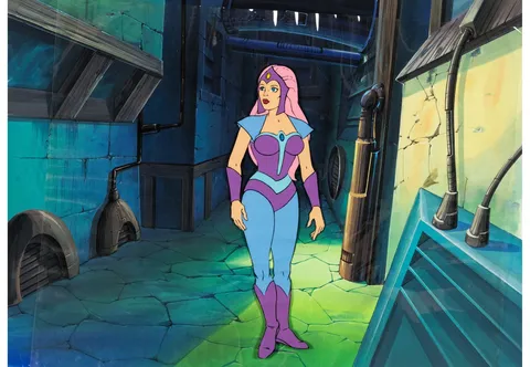 She-Ra: Princess of Power Glimmer, Queen of Bright Moon Production Cel, Production Background (Filmation Associates/Matt