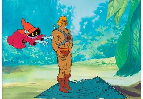 He-Man and the Masters of the Universe He-Man and Orko Production Cel Setup (Filmation, c. 1980s)