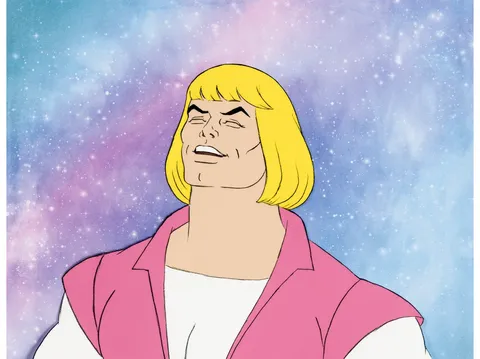 He-Man and the Masters of the Universe Prince Adam Laughing Production Cel (Filmation, c. 1983-85)