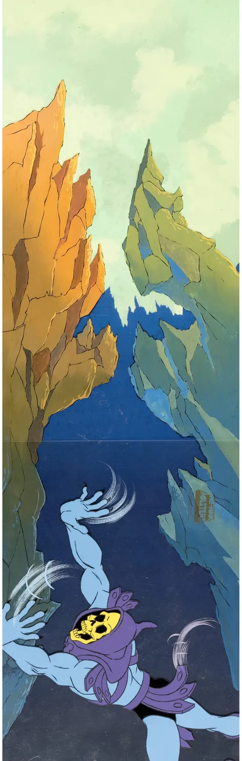 He-Man and the Masters of the Universe Skeletor Production Cel with 31" Master Pan Background (Filmation, c. 1983-8