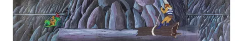 He-Man and the Masters of the Universe "The Time Wheel" He-Man, Orko, and Fisto Production Cel Setup with 47&q