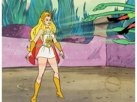 She-Ra: Princess of Power "Treasures of the First Ones" She-Ra and Octavia Production Cel (Filmation, 1985)
