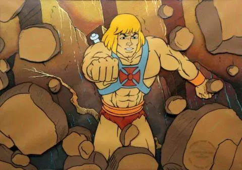 He-Man Production Cel & Background (Van Eaton)