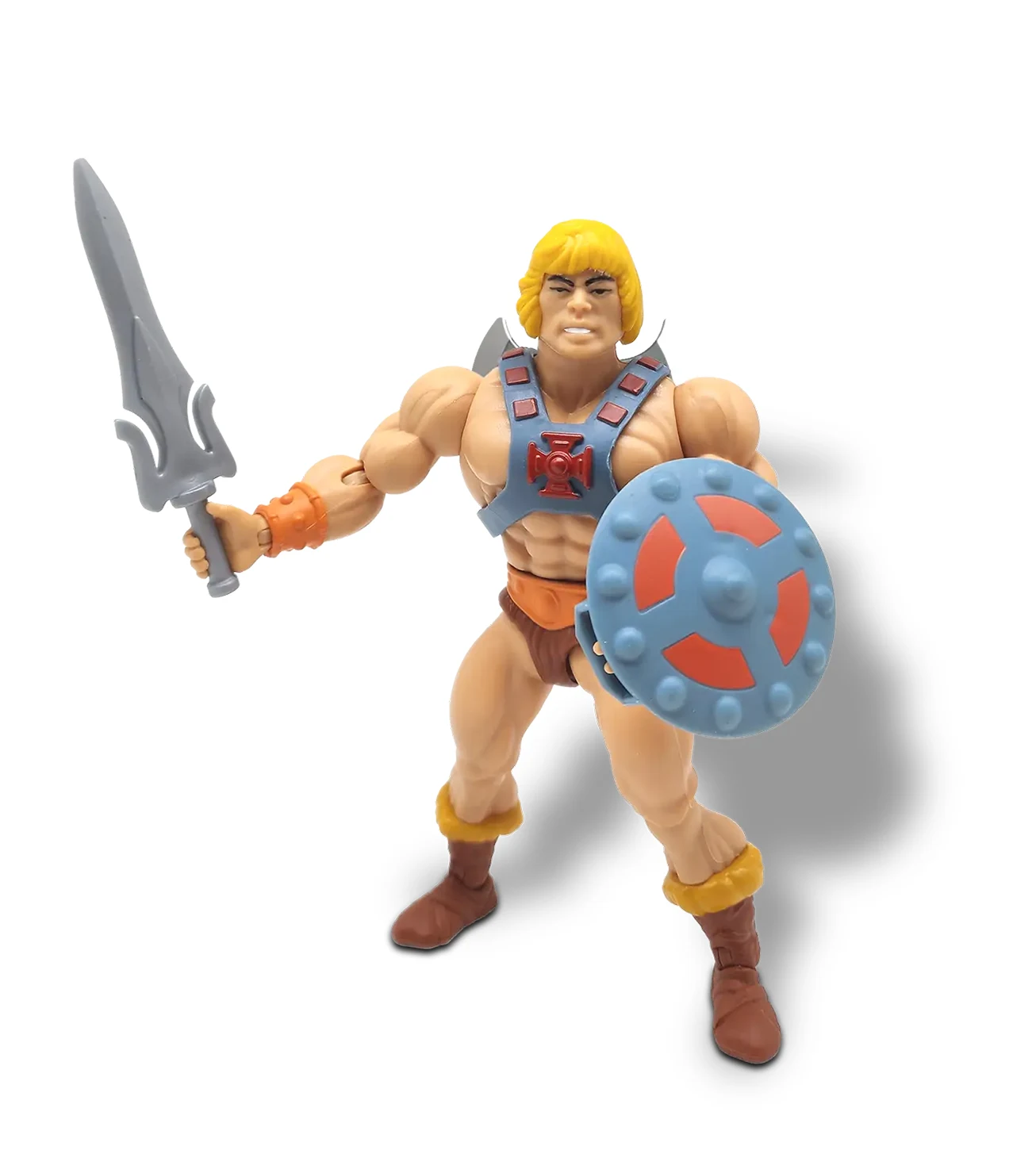 The Masters of the Universe Origins He-Man action figure with sword and shield, as shown on the Collector's Edition listing
