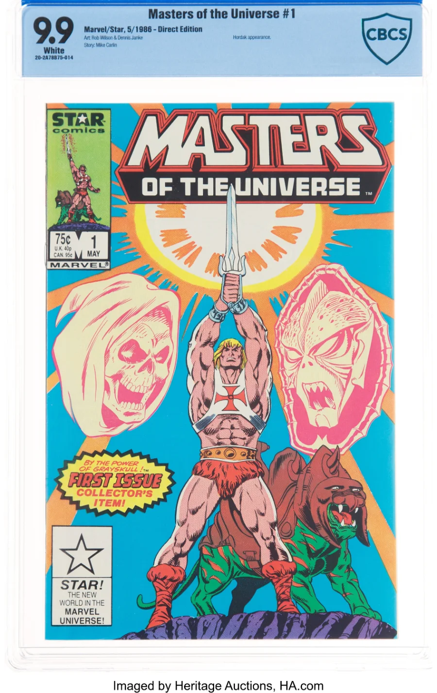 Masters of the Universe number 1 Marvel 1986 CBCS 9.9 graded comic