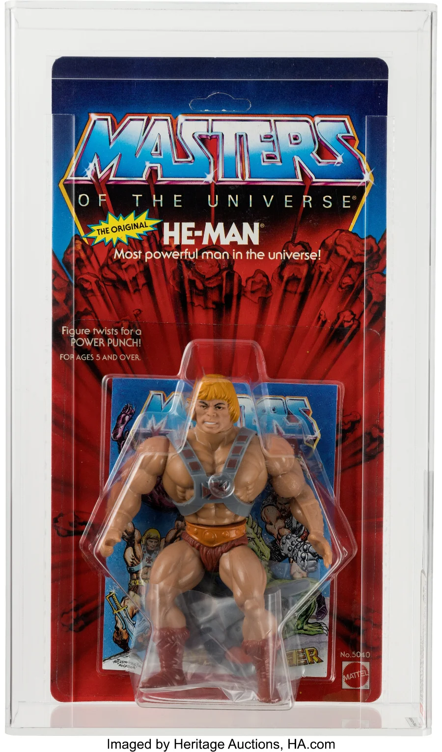 He-Man Original AFA 85 NM+ 12-Back No Mattel POP