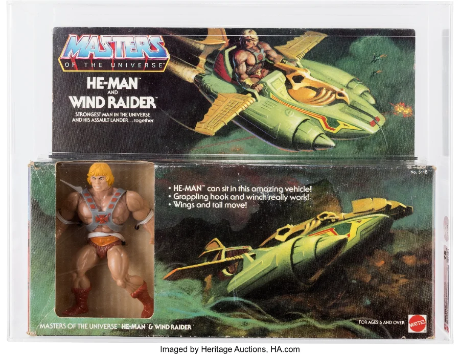He-Man and Wind Raider CAS 75 graded