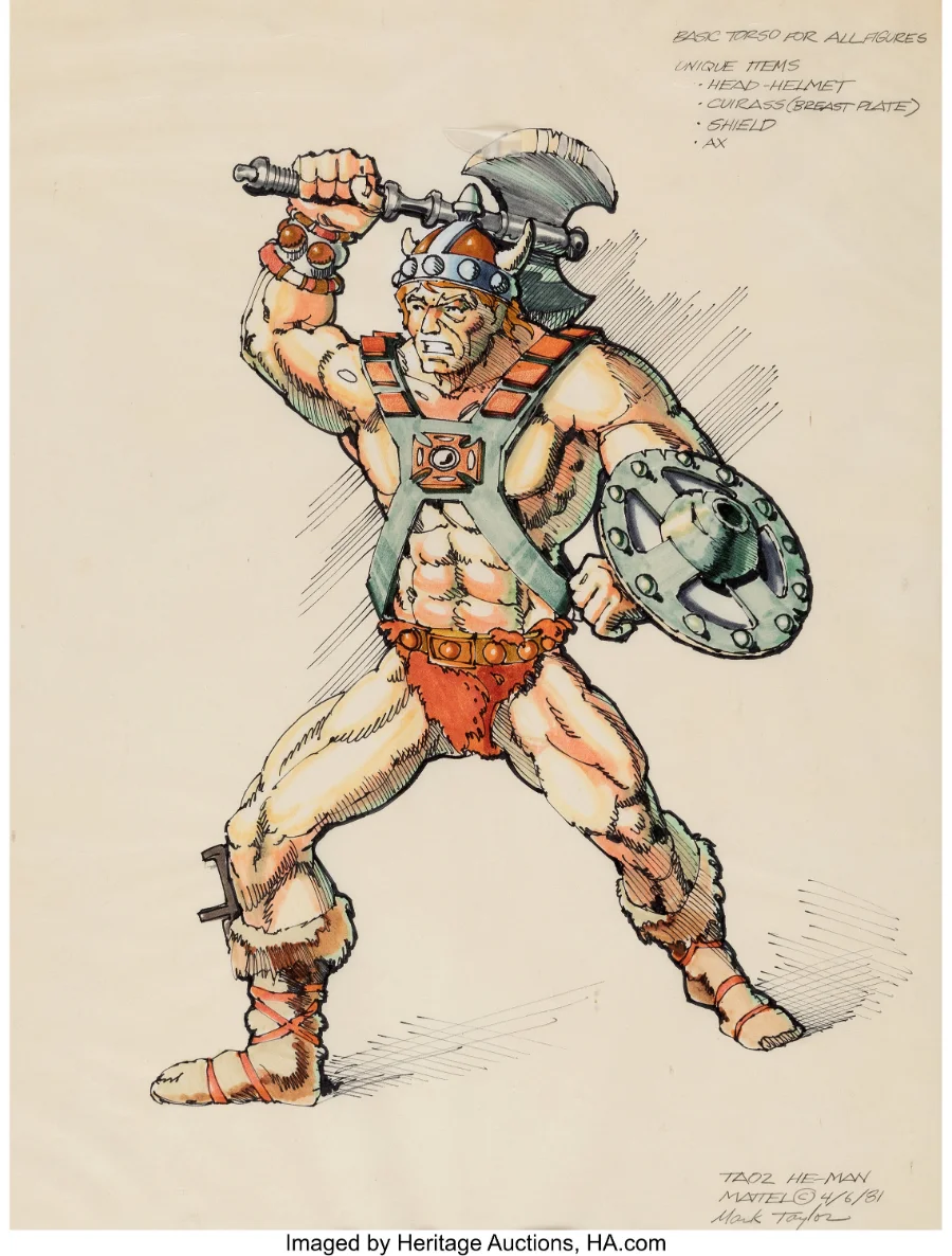 He-Man original concept artwork by Mark Taylor
