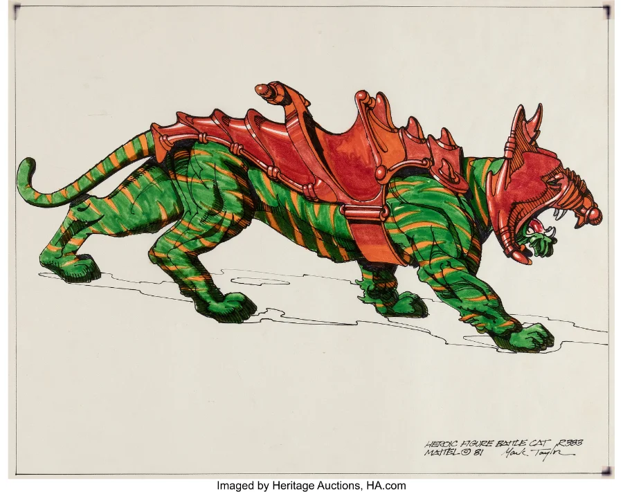 Battle Cat original concept artwork by Mark Taylor
