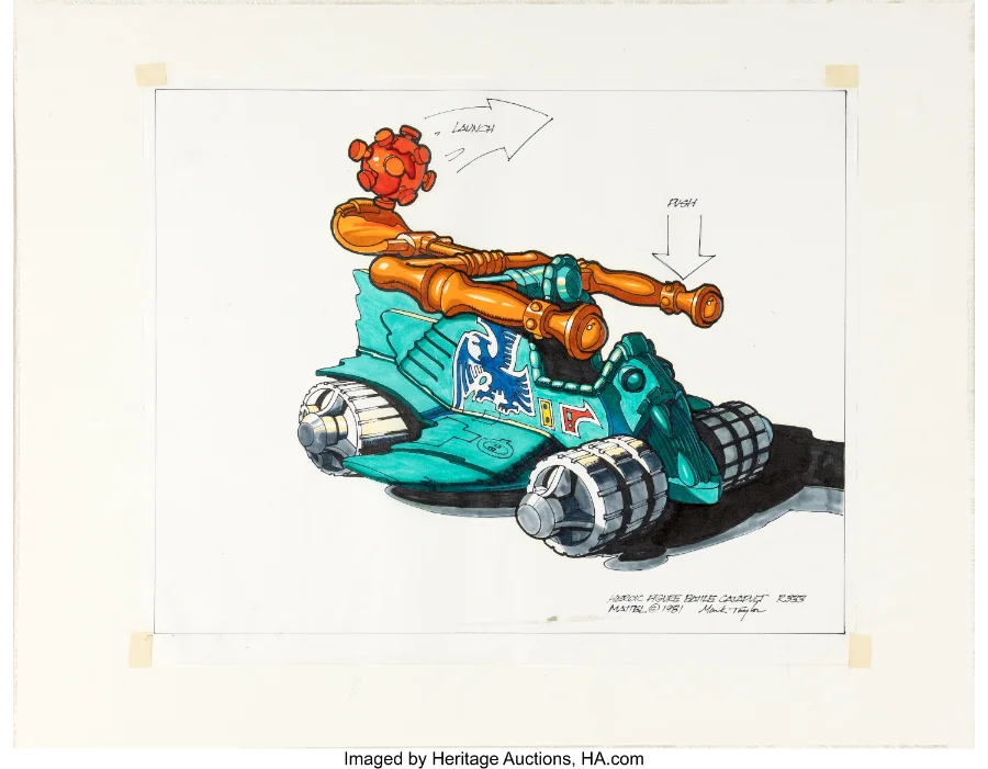 Battle Catapult original artwork by Mark Taylor
