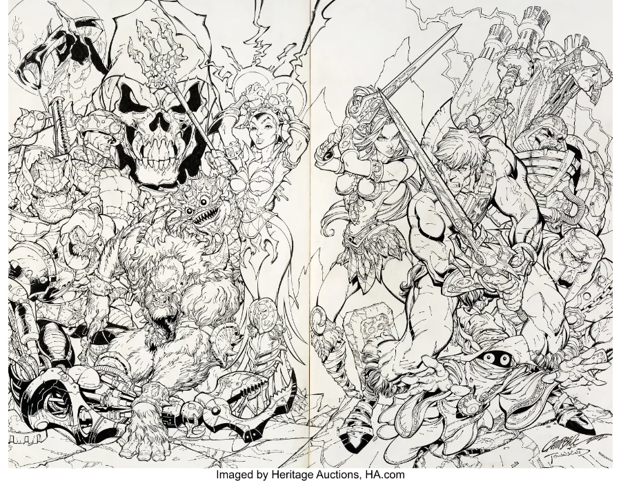 J Scott Campbell Masters of the Universe number 1 wraparound cover art