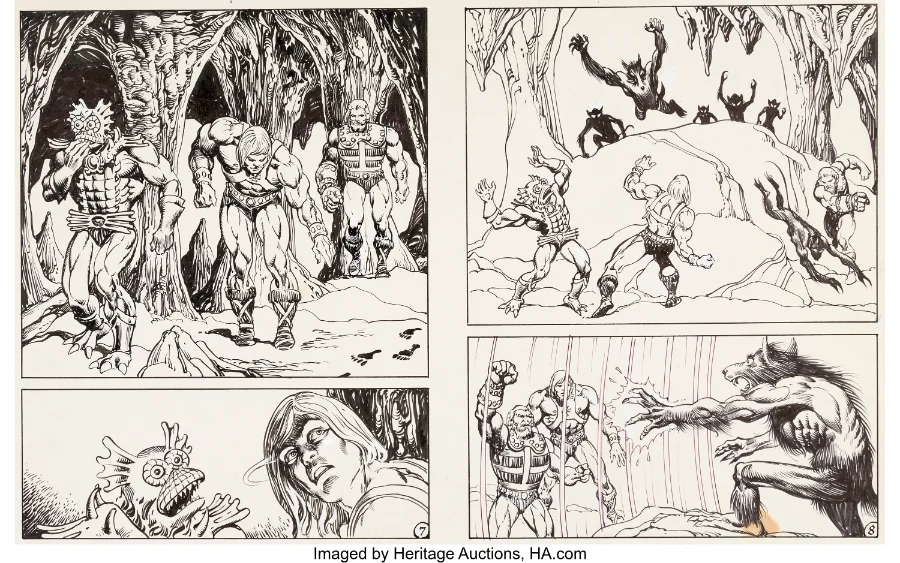 Alfredo Alcala Masks of Power mini comic pages 7 and 8