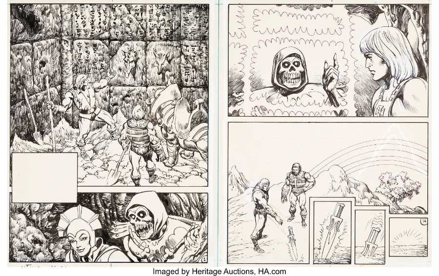 Alfredo Alcala Masks of Power mini comic pages 1 and 14
