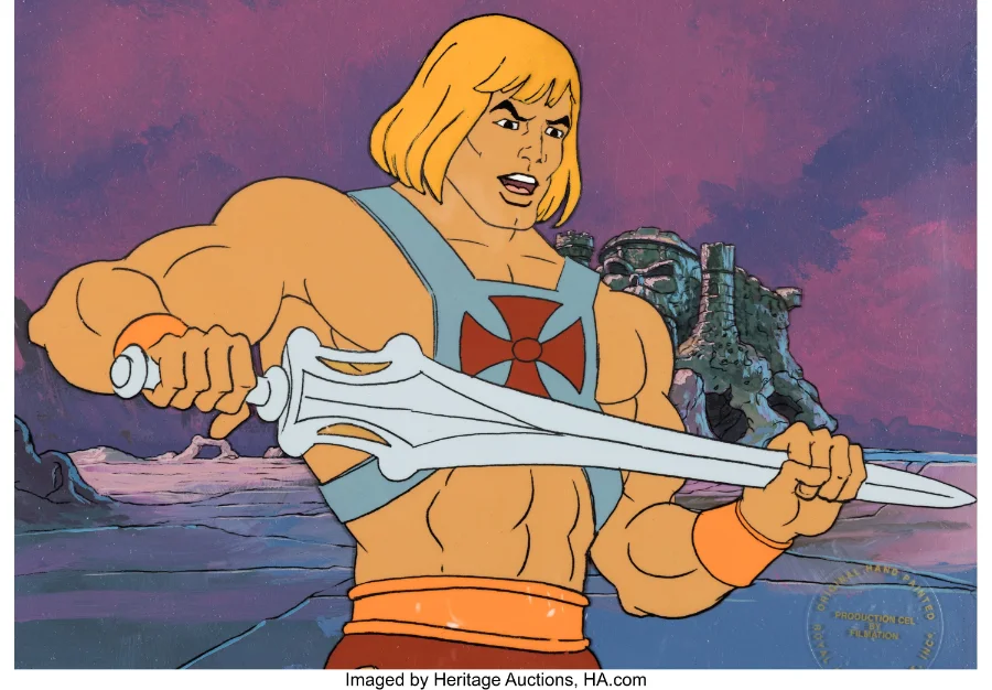 He-Man opening title sequence production cel
