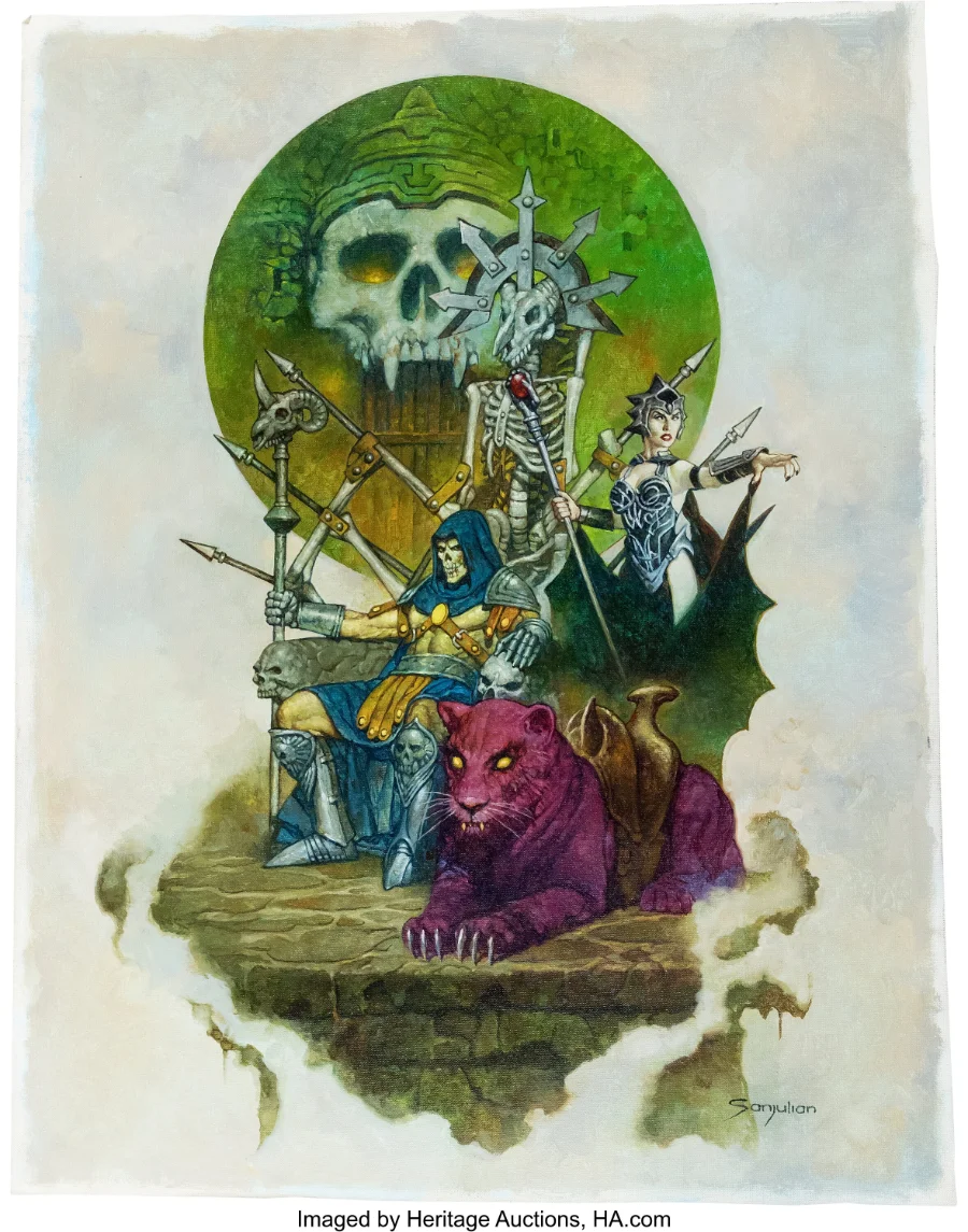 Sanjulian Skeletor Ruler of Snake Mountain painting