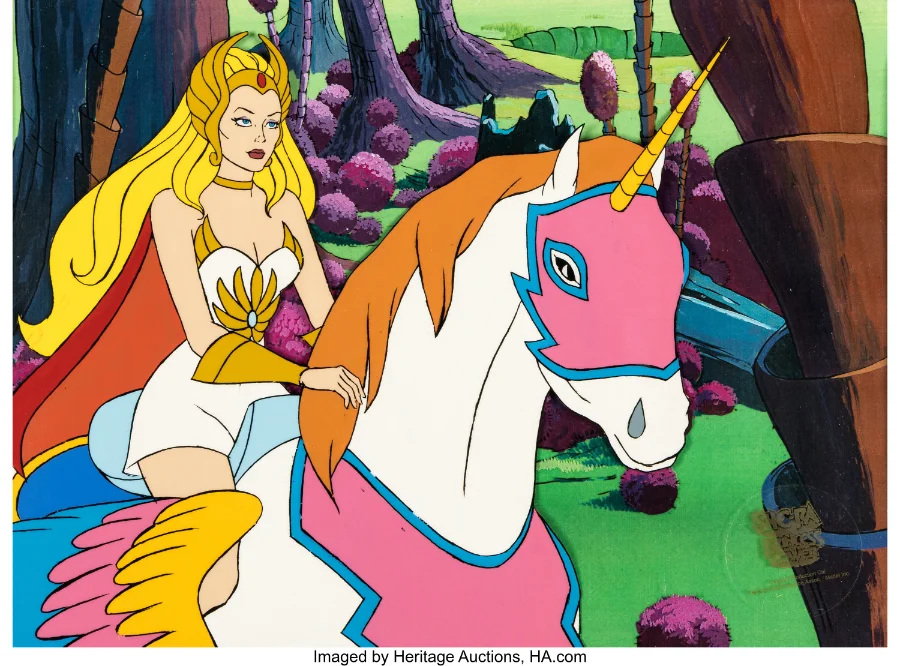 She-Ra and Swift Wind production cel