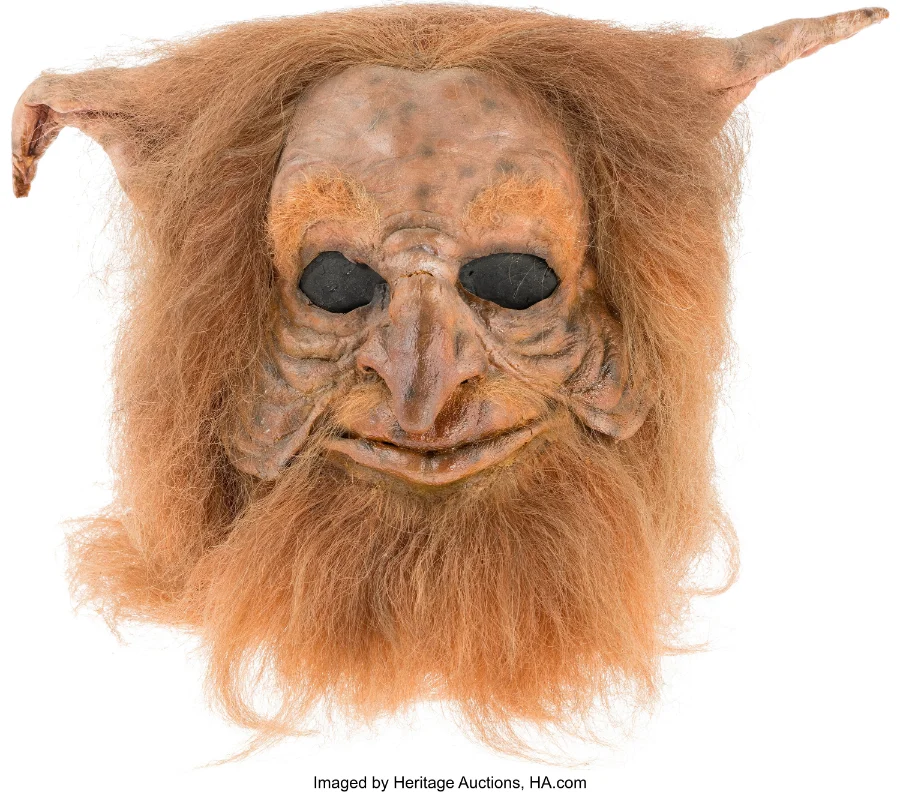 Billy Barty Gwildor prosthetic mask and animatronic ears