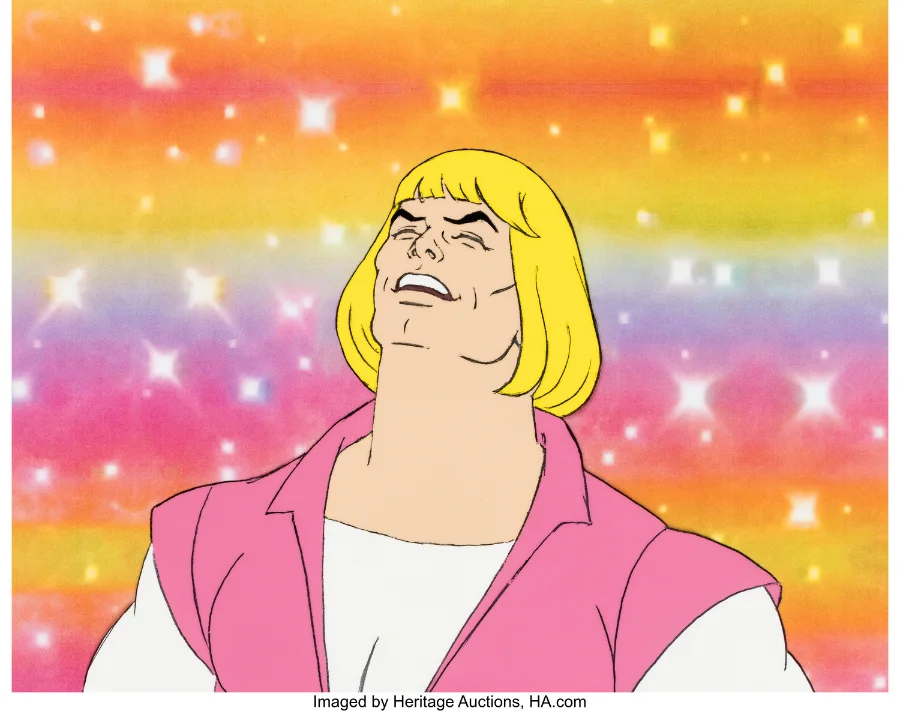 Prince Adam production cel