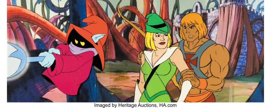 The Bargain with Evil He-Man and Bowena production cel