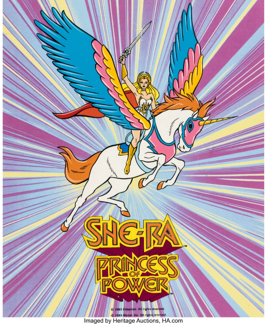 She-Ra and Swift Wind publicity cel