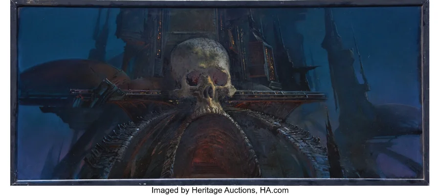 Castle Grayskull large matte painting from the 1987 film