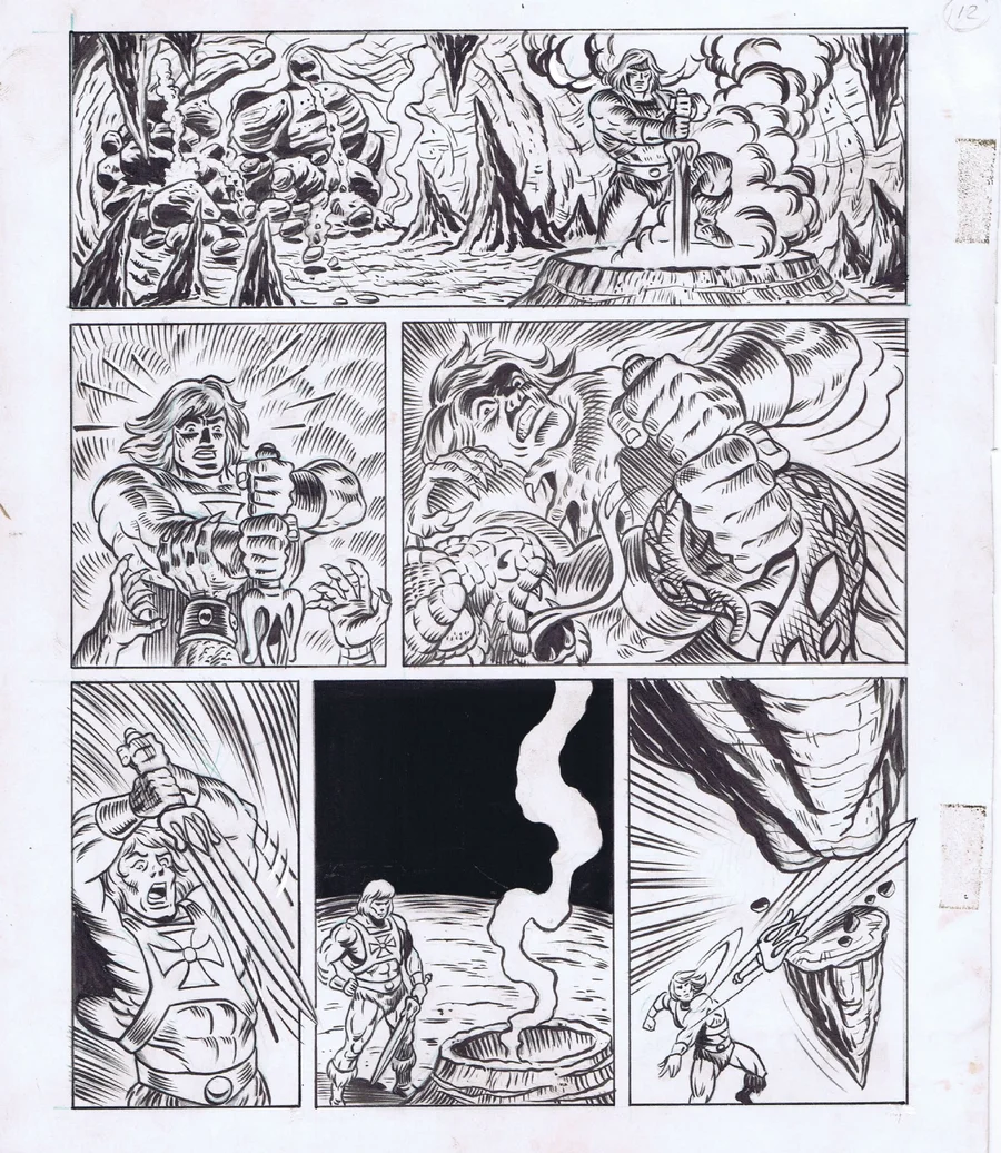 King of the Snakemen mini-comic page by Bruce Timm