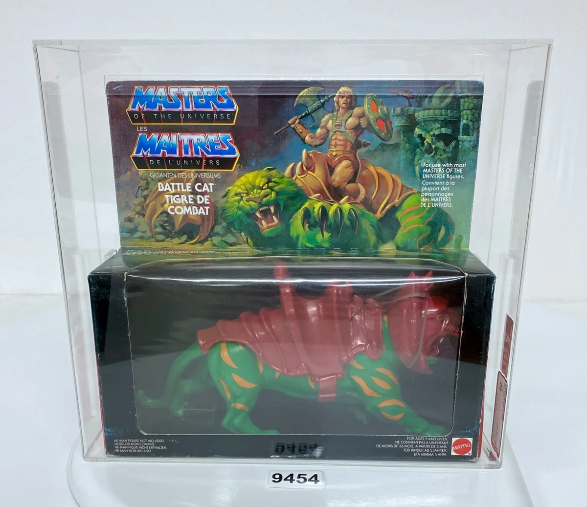 Battle Cat in European dual-logo box graded AFA 80 in acrylic case