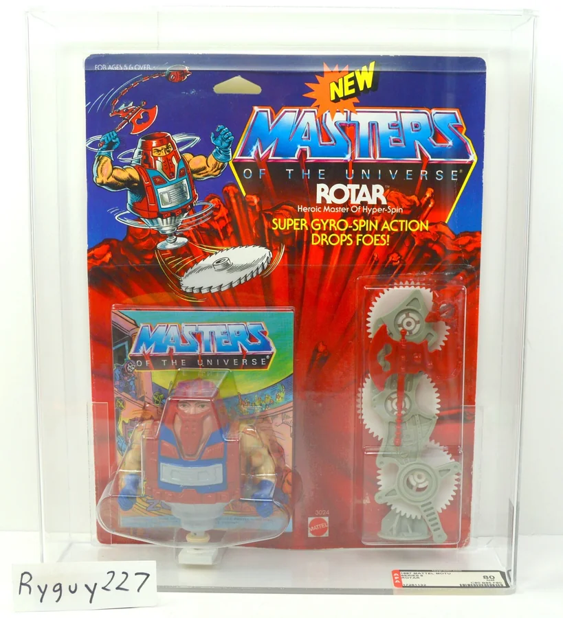 Rotar and Multi-Bot carded figures graded AFA 80 with clear bubbles