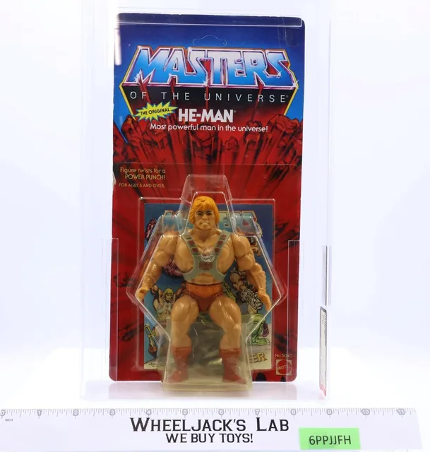 He-Man NO P.O.P. AFA GRADED 80 80/85/90 Masters of the Universe MOTU NEW