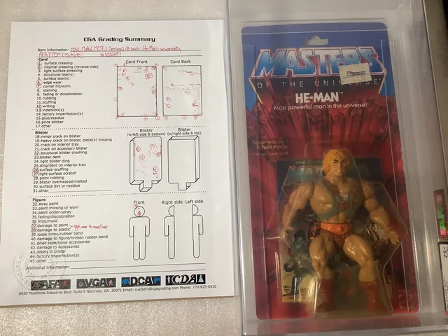 MOTU 1982 Vintage RARE 8 card Back He-Man SEALED AFA 75 NM GRADED