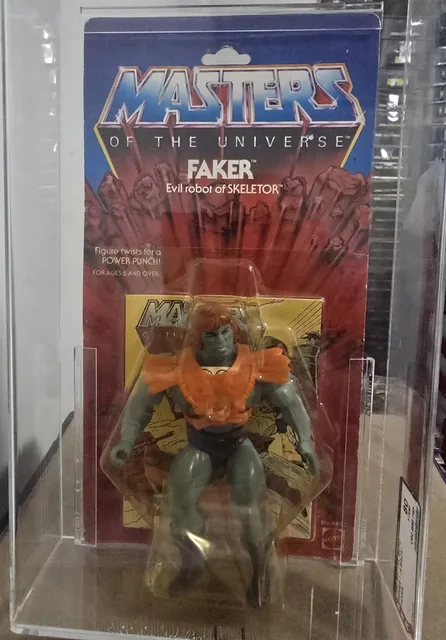 Rare 1982 Master's Of The Universe Faker 8 Back AFA Graded 80 C80/B85/F85 MOC