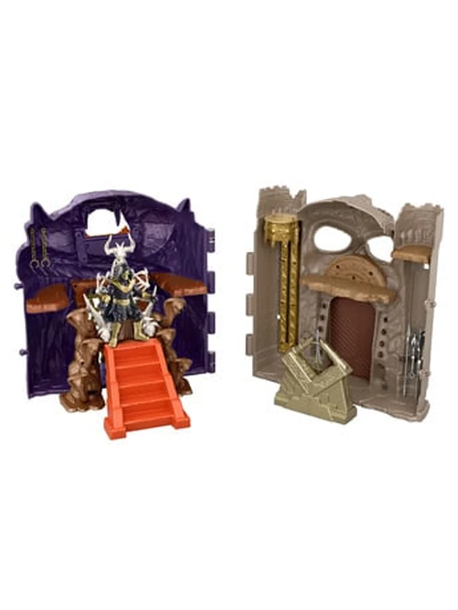 Interior of both halves with Golden Armor Skeletor on the Bone Throne