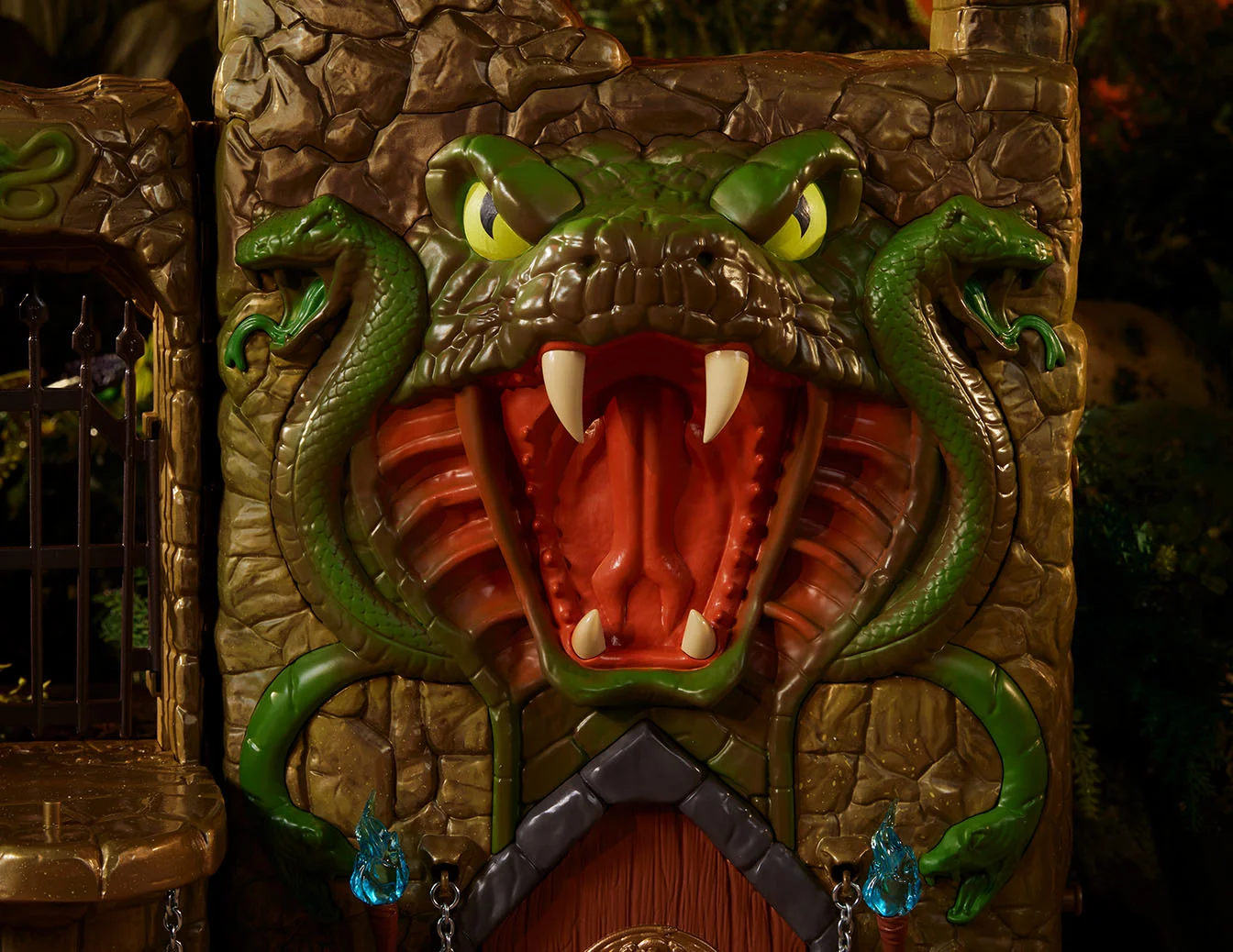 The Snake Lair facade, with the serpent maw over the main gate